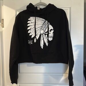 The Drive Clothing Co. Black Hoodie with Skull and Headdress Design